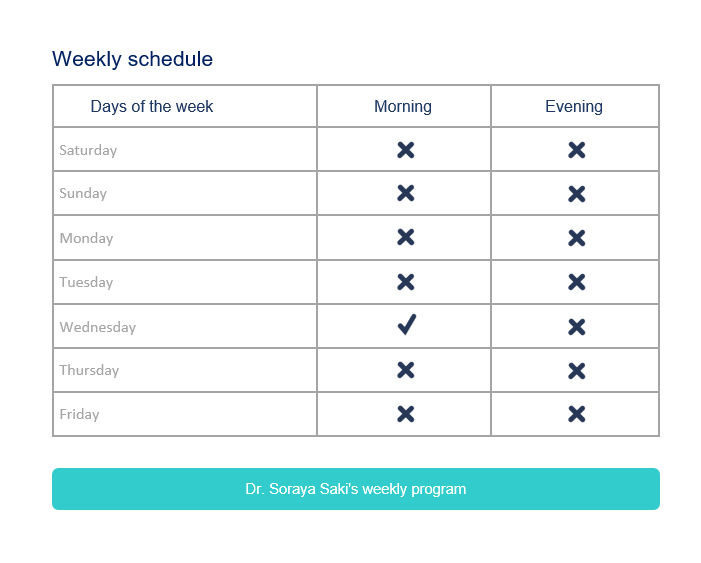 برنامه هفتگی Dr.Saki